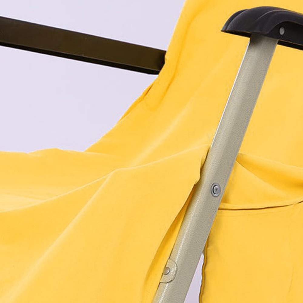 Microfiber Pool Lounge Chair Cover with Pockets - Waterproof Beach Towel for Sun Lounger, Patio & Garden - Perfect for Summer Holidays, Sunbathing & Outdoor Relaxation (Yellow)