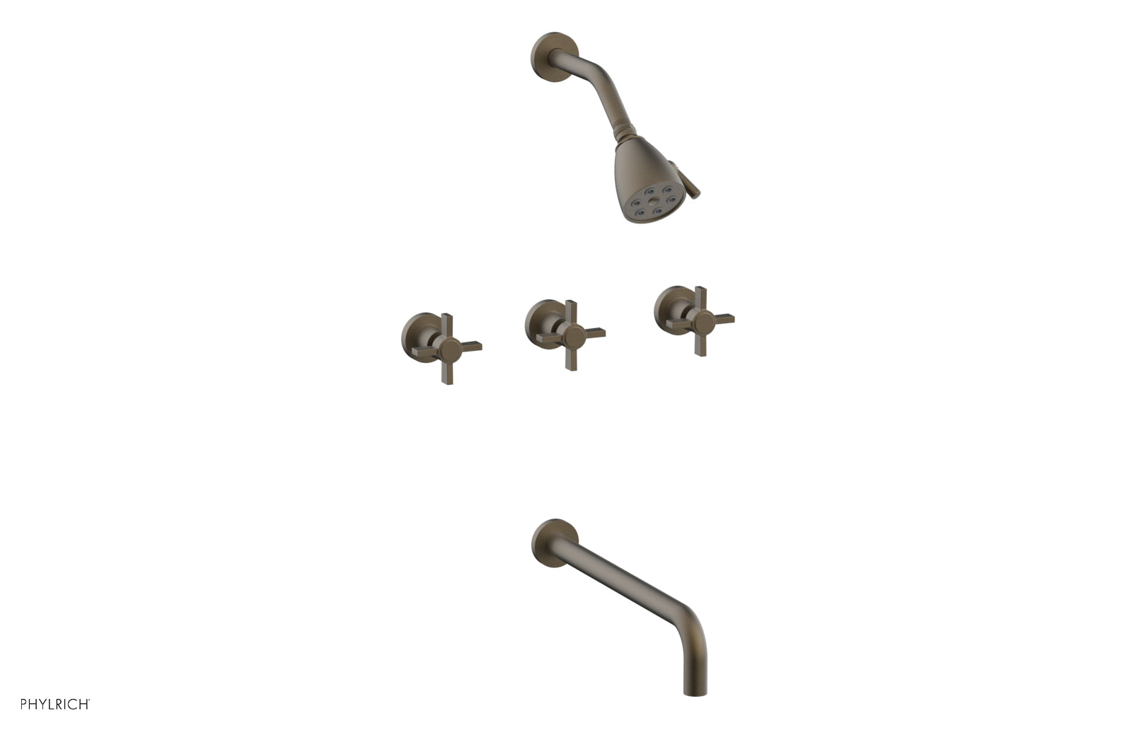 Premium 3-Handle Tub and Shower Faucet Set with 14