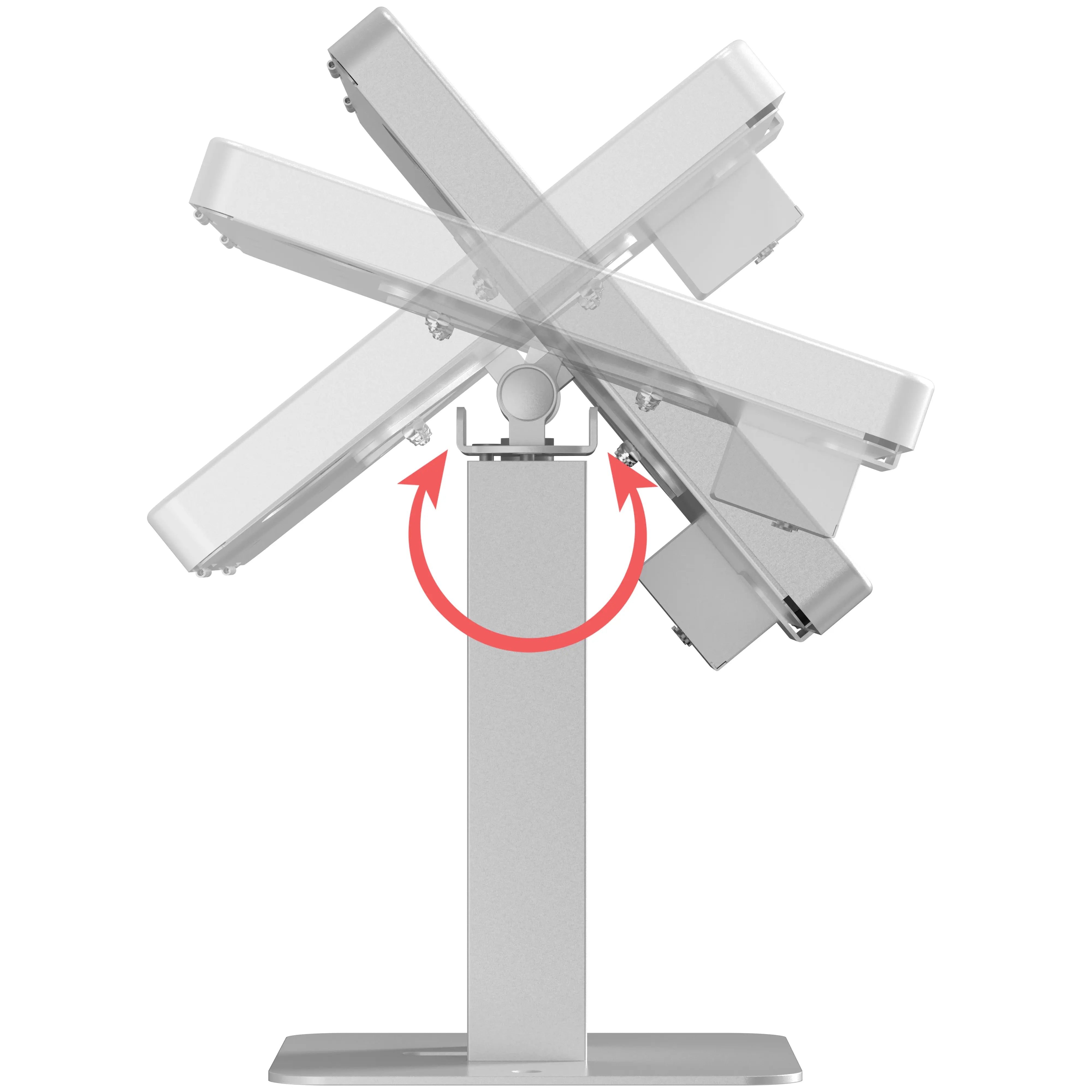 Honeywell 2D Barcode Scanner with Rotating Desk Mount & Security Enclosure - White | Ideal for Retail POS, Warehouse Inventory & Office Use