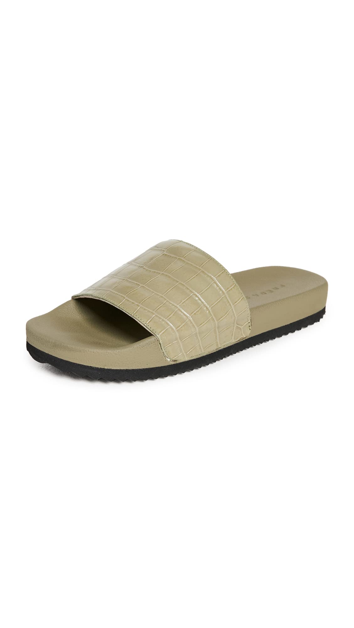 Freda Salvador Women's Lea Slides - Comfortable Leather Slide Sandals for Women | Casual Summer Shoes for Beach, Pool & Lounge Wear