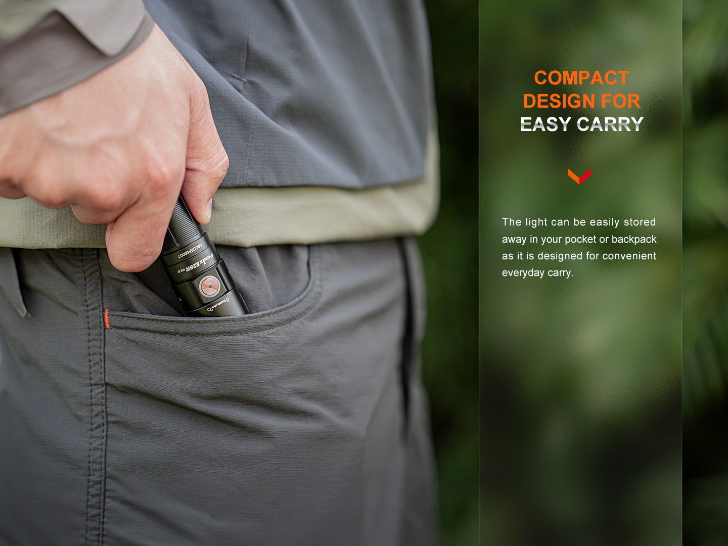 Fenix E28R V2 Rechargeable Flashlight - 1500 Lumens, USB-C Charging, Compact EDC Light for Camping, Hiking & Emergency Use