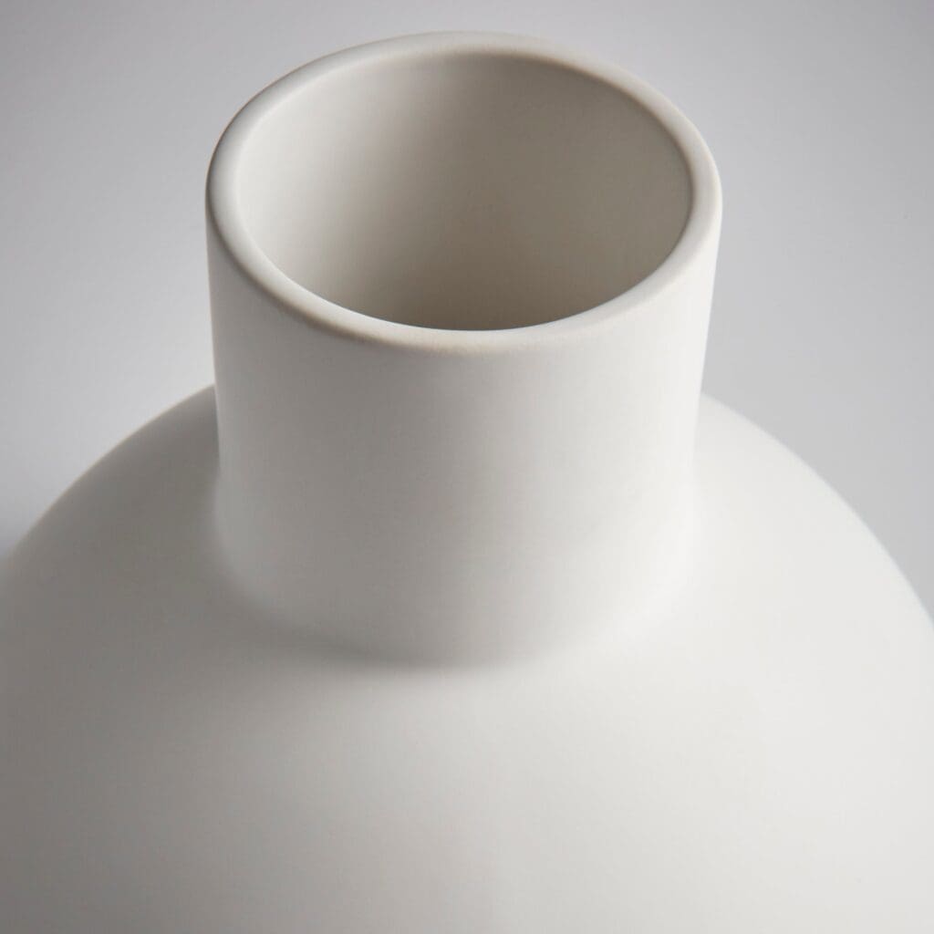Cyan Design 10826 Purezza Vase - Small White Ceramic Flower Vase for Home Decor, Wedding Centerpiece & Tabletop Display