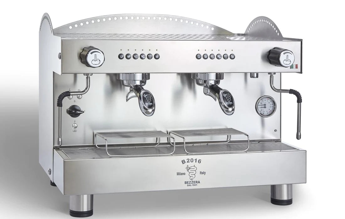 AMPTO 2-Group Automatic Espresso Machine - UL/NSF Certified, 220V Commercial Coffee Maker (Model B2016DE2IS4E) - Perfect for Cafes, Restaurants & Coffee Shops