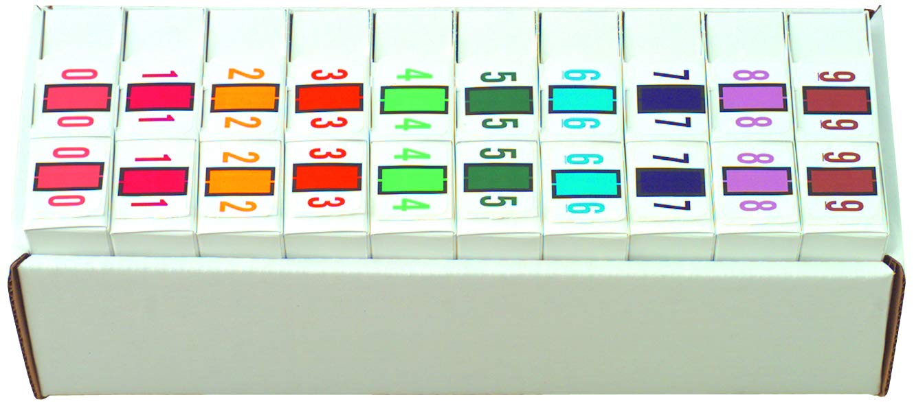 TPNV Series File Folder Labels - Complete Set of Numbers 0-9 (1