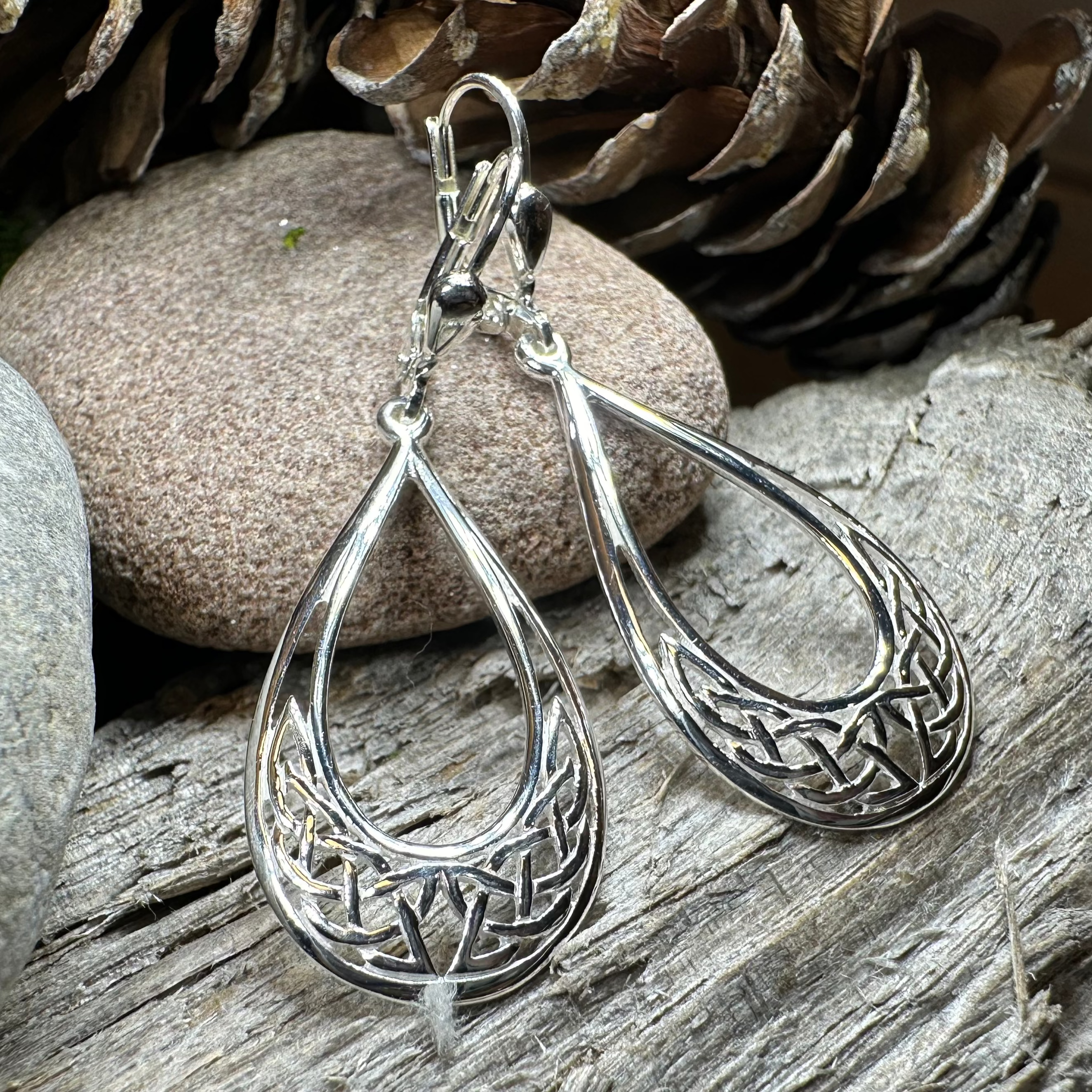 Celtic Elegance Earrings - Handcrafted Sterling Silver Knotwork Earrings for Women | Perfect for Weddings, Parties & Everyday Wear