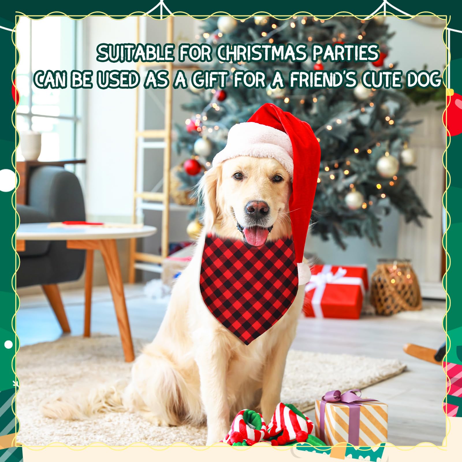 100 Pcs Christmas Dog Bandanas Bulk - Holiday Triangle Bibs Scarf for Dogs & Cats - Soft Breathable Pet Accessories for Large Dogs & Puppies - Perfect for Xmas Parties, Pet Photos & Festive Celebrations