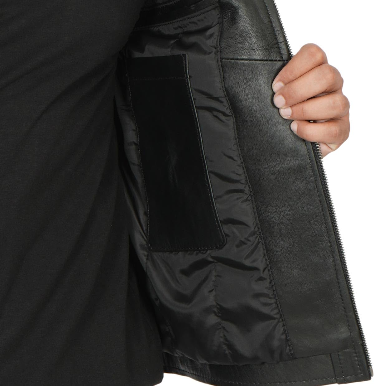 Blingsoul Men's Quilted Cafe Racer Motorcycle Leather Jacket - Premium Biker Jacket for Riding & Casual Wear - Perfect for Motorcycle Enthusiasts & Urban Fashion