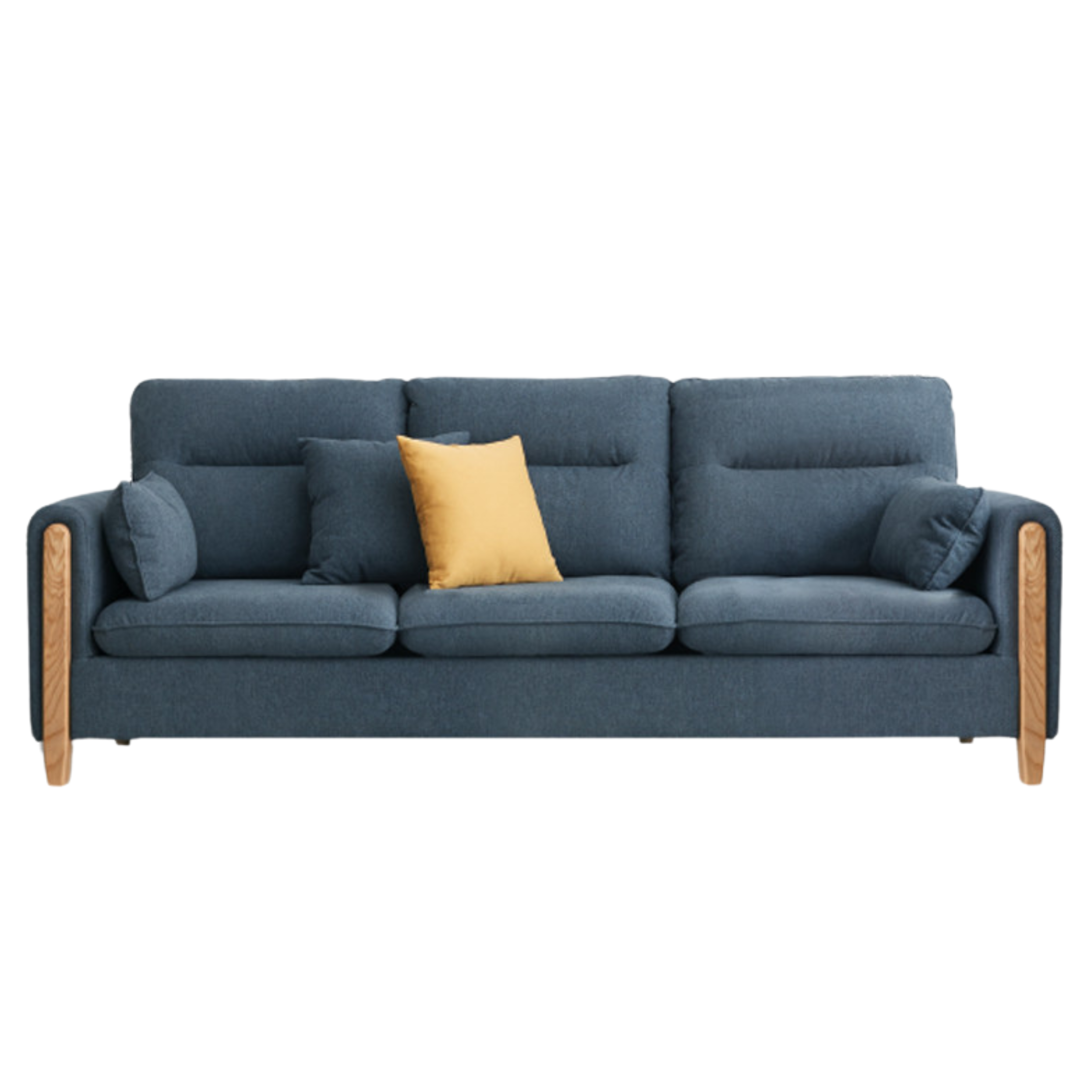 Premium Oak Solid Wood Luxury Fabric Sofa - Elegant & Durable Living Room Furniture for Home & Office Decor