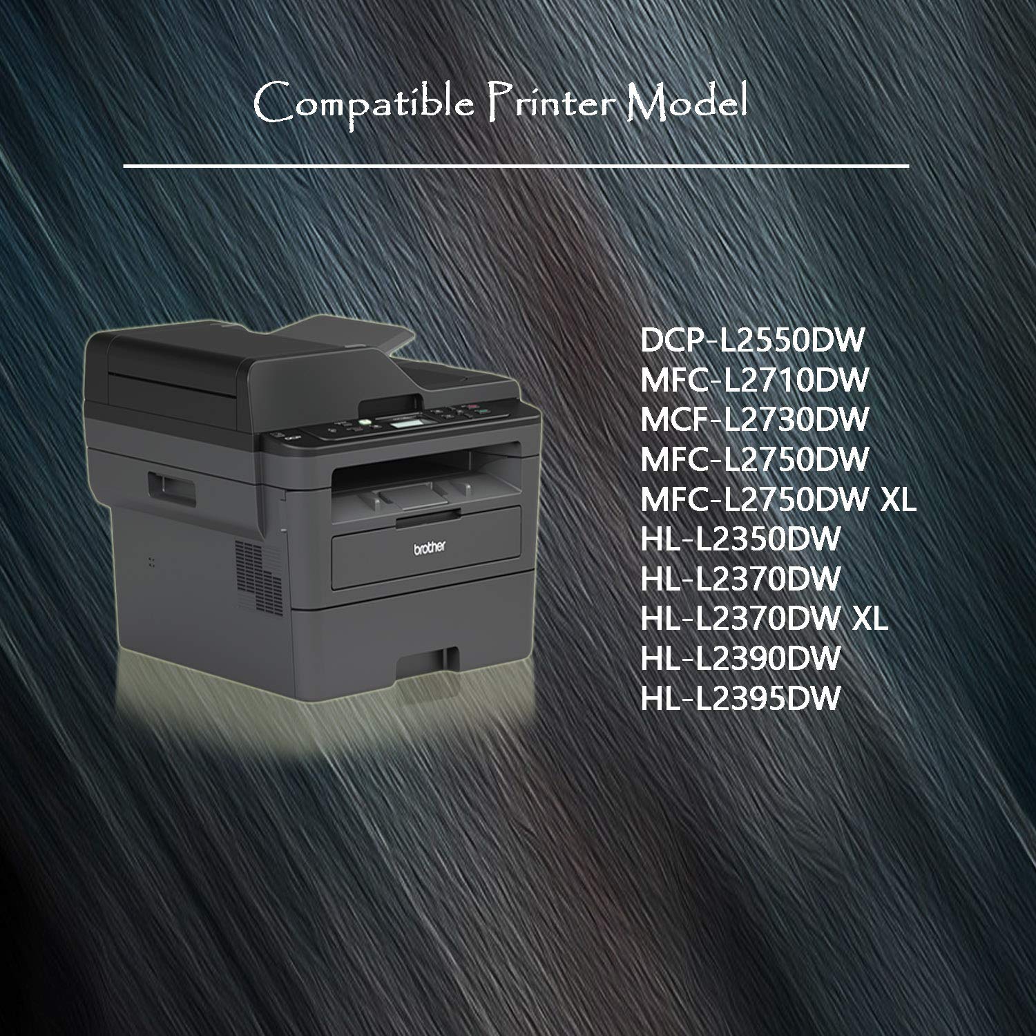 Brother TN760 DR730 Toner Cartridge (4-Pack) - High Yield Black for HL-L2350DW Printers - Office & Home Use