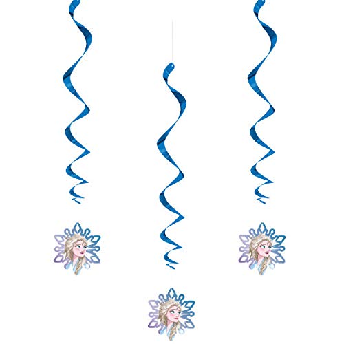 Frozen Elsa & Anna Princess Birthday Party Supplies Set - 16 Cake Plates, 16 Napkins, 16 Cups, Hanging Swirl Decor, Birthday Banner, Dinosaur Stickers - Perfect for Disney Themed Parties, Kids Birthday Celebrations & Frozen Character Events