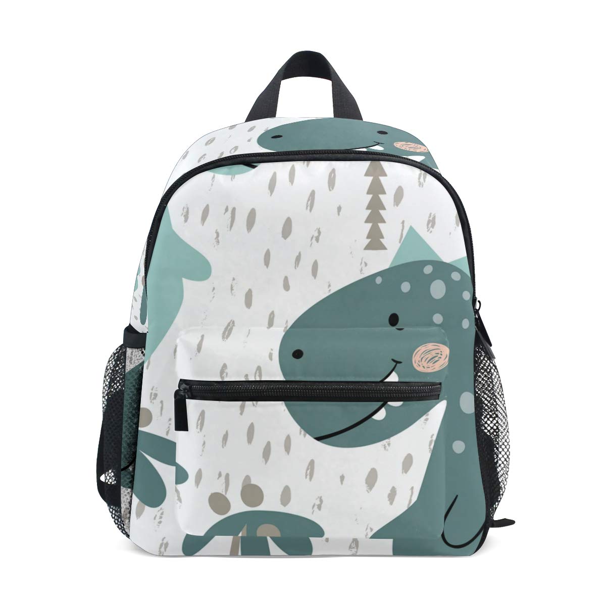 Dinosaur Toddler Backpack for Boys & Girls - Adjustable Chest Strap, Name Tag & Toy Storage - 10x4x12 Inch Preschool Daycare Bag - Perfect for School, Travel & Outdoor Adventures