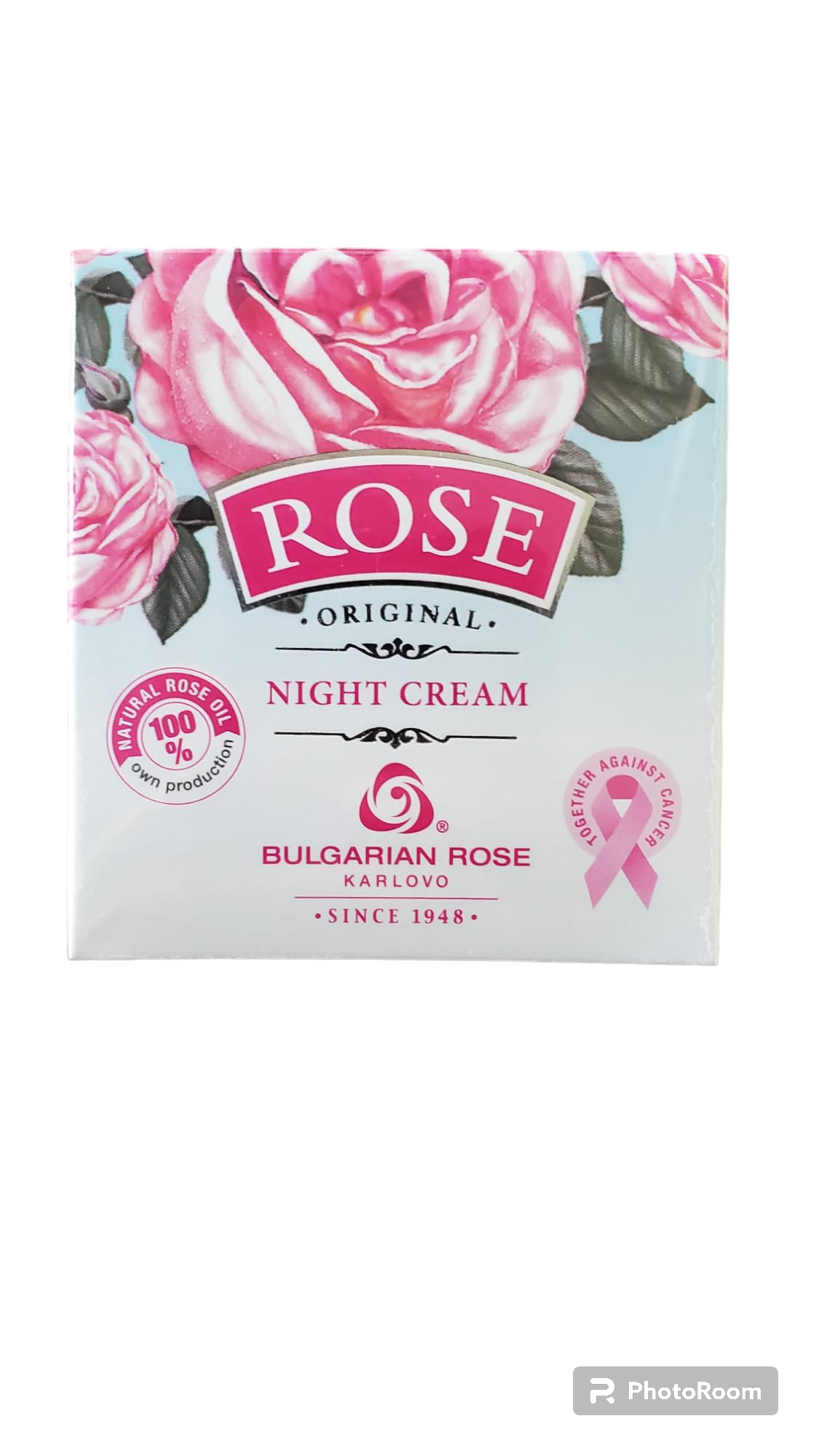 ROSE Night Cream with Natural Rose Oil - 50ml | Hydrating & Anti-Aging Face Moisturizer for Dry Skin | Perfect for Nighttime Skincare Routine
