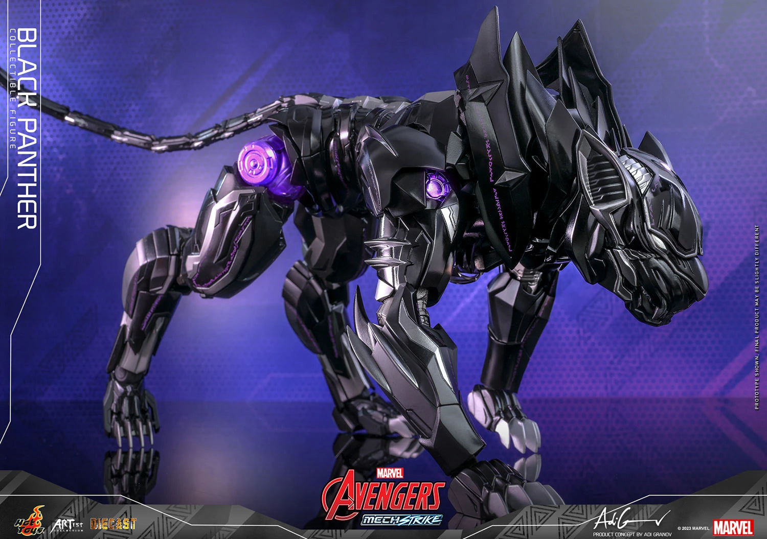Hot Toys Marvel Comics Avengers Mech Strike Black Panther 1/6 Scale Collectible Action Figure - Perfect for Display, Gifts & Marvel Fans Collection