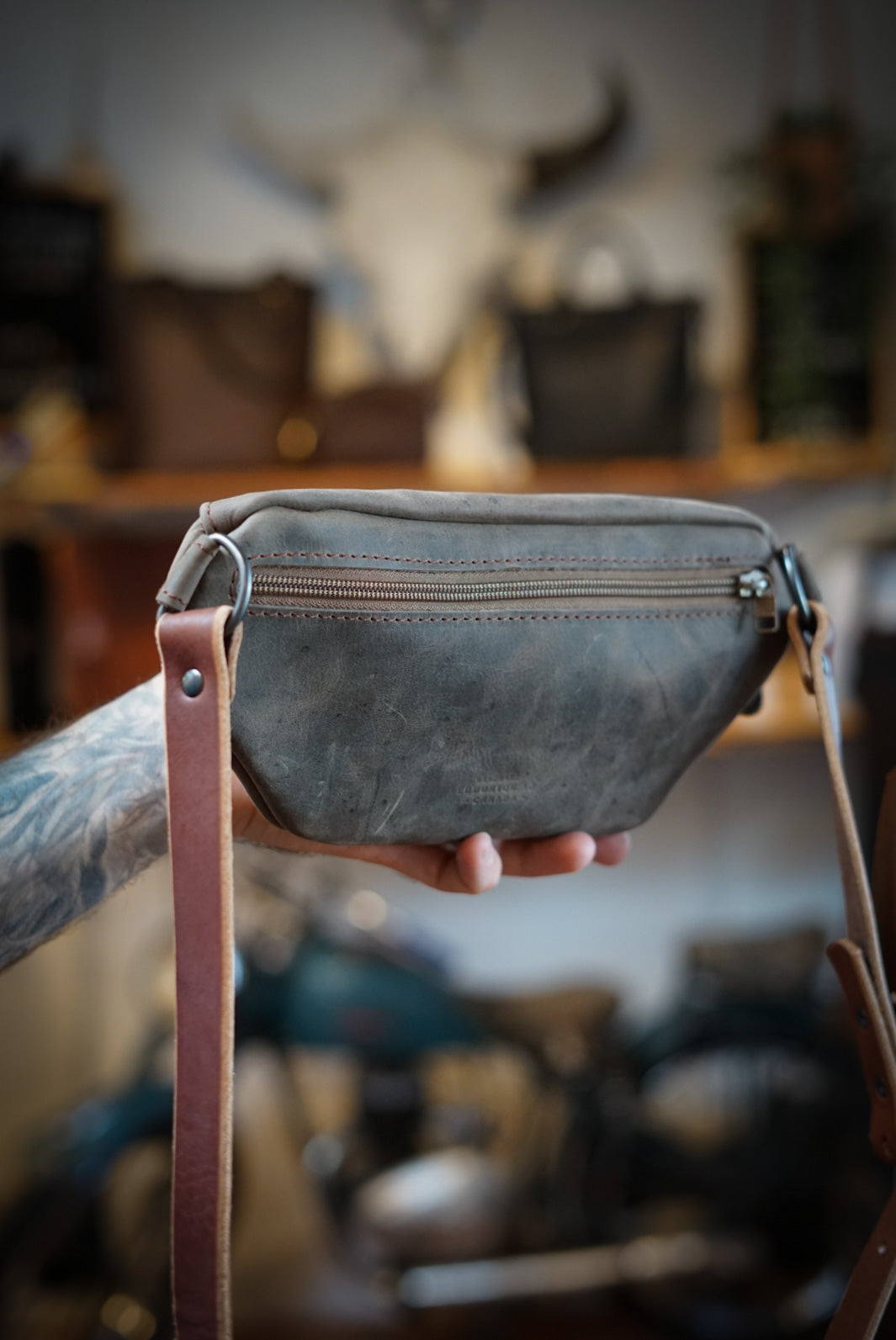 Stylish Chocolate Crazyhorse Fanny Pack for Men & Women - Perfect for Travel, Hiking, Running & Everyday Use