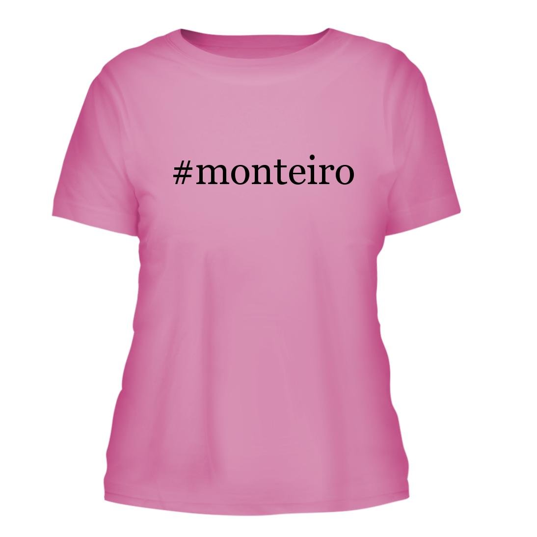 #Monteiro Women's Short Sleeve T-Shirt - Trendy Hashtag Print Casual Tee for Summer Outfits & Streetwear Fashion