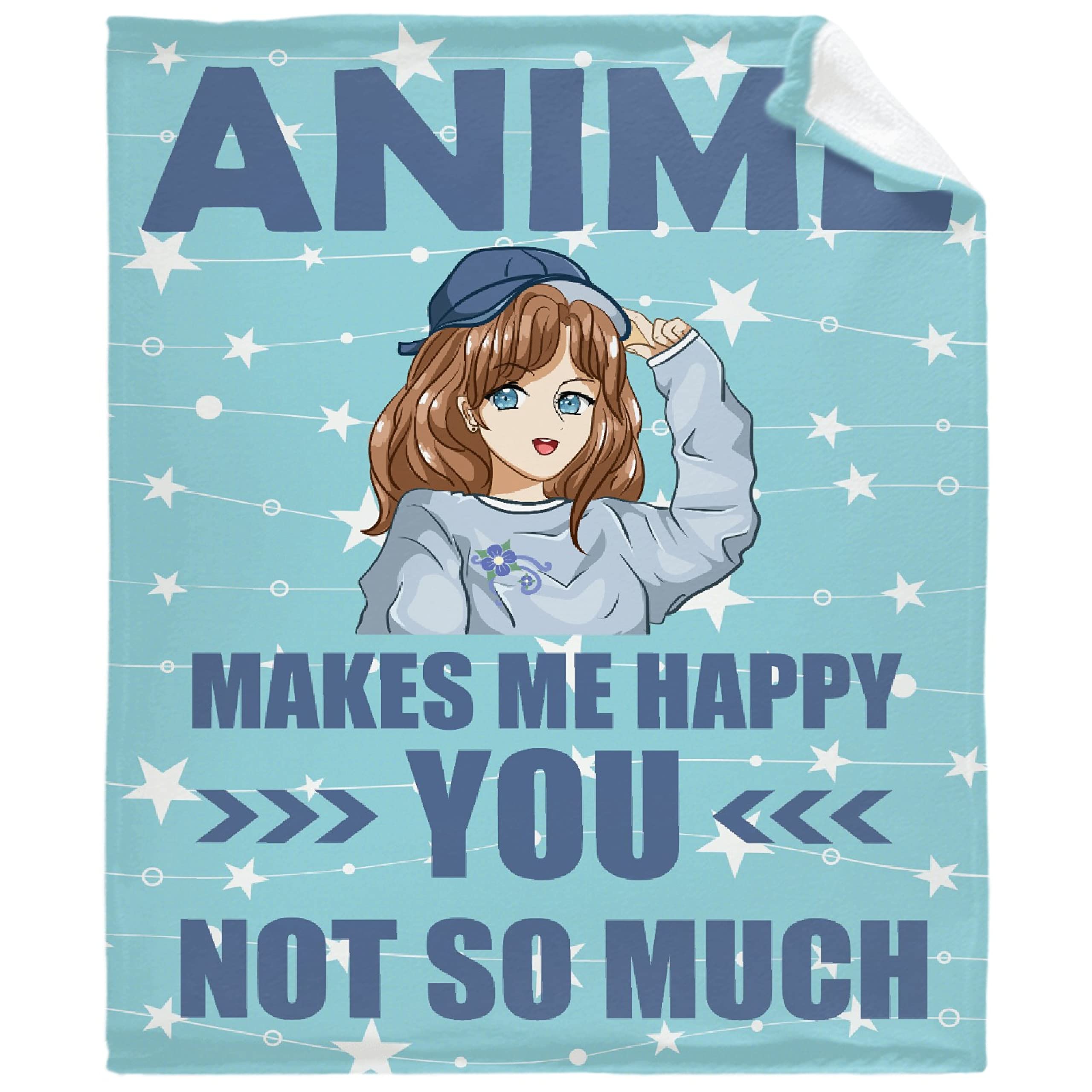 Anime Blanket - Soft Lightweight Warm Flannel Fleece Throw for Adults & Kids - 90