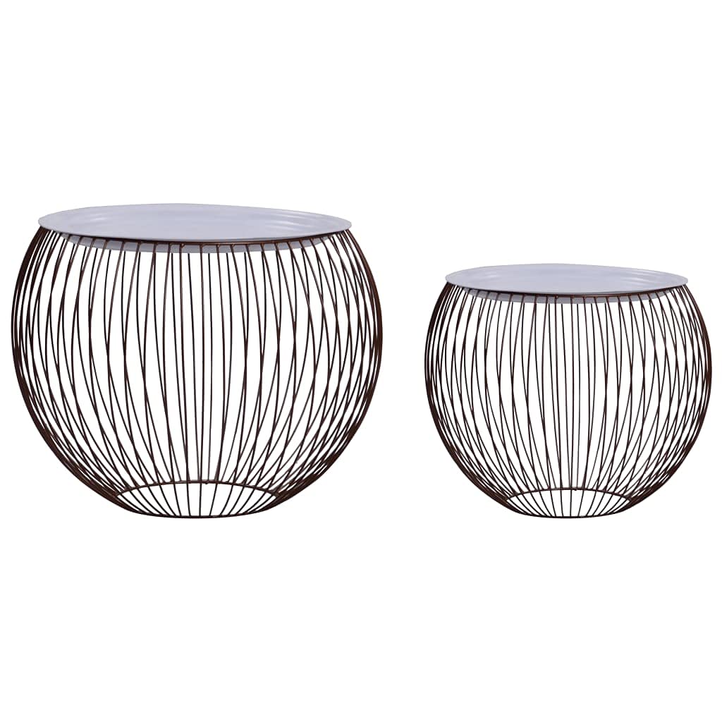 CHARMMA 2-Piece Gold Coffee Table Set - Modern Living Room Furniture for Small Spaces, Home Decor, and Stylish Entertaining