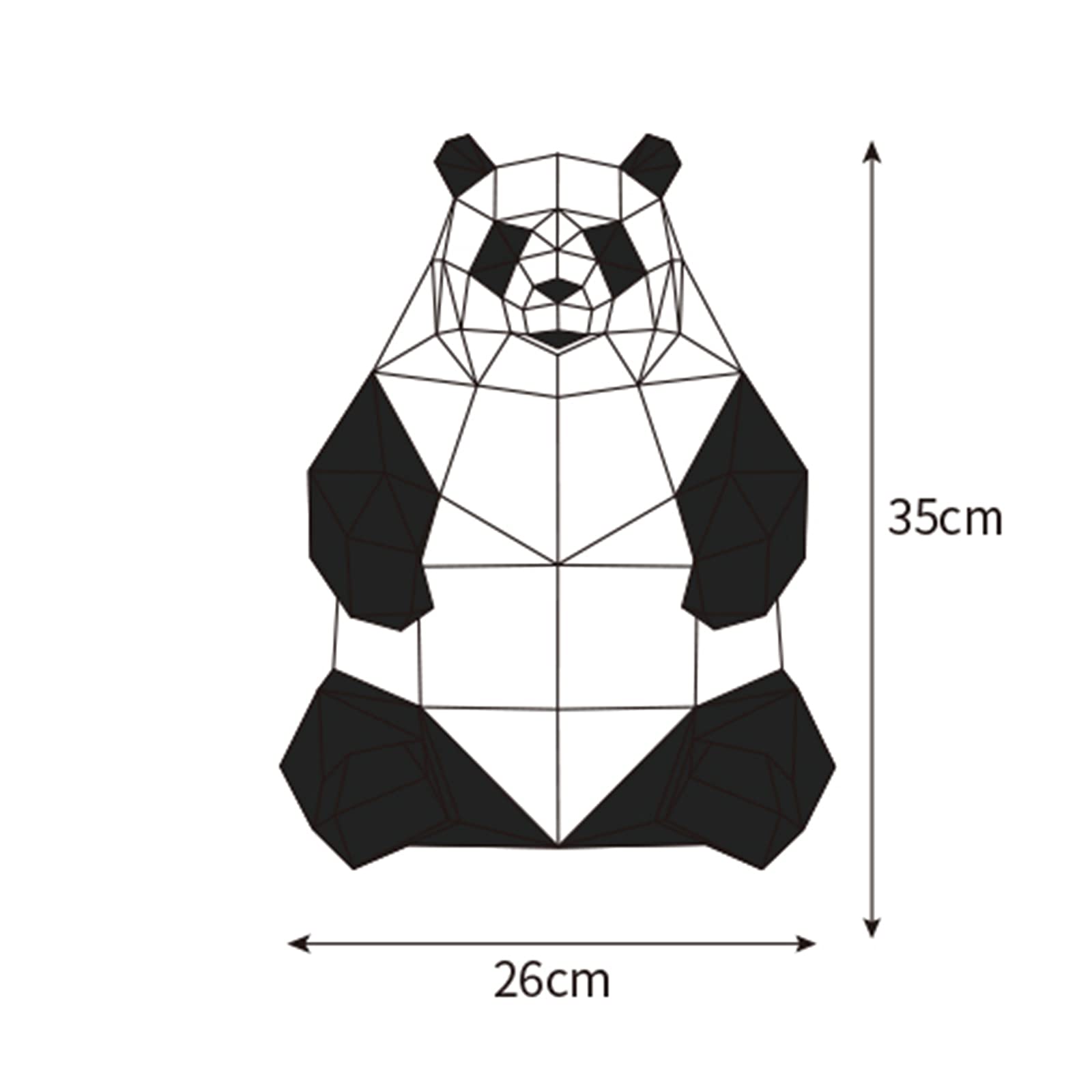 3D Panda Paper Model Kit - DIY Geometric Origami Sculpture for Home Decor, Handmade Puzzle & Papercraft Toy | Perfect for Kids Crafts, Adult Relaxation & Unique Gift Ideas