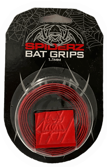 Spiderz Bat Grip (1.1mm) - Red/Red Non-Slip Baseball Bat Handle Tape for Better Grip & Control | Perfect for Baseball, Softball & Cricket Players