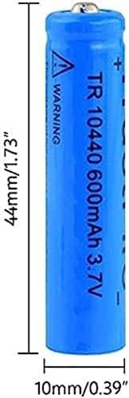 10440 Rechargeable Li-ion Batteries 3.7V 600mAh - 8 Pack for Flashlights, Toys, Electronics & DIY Projects