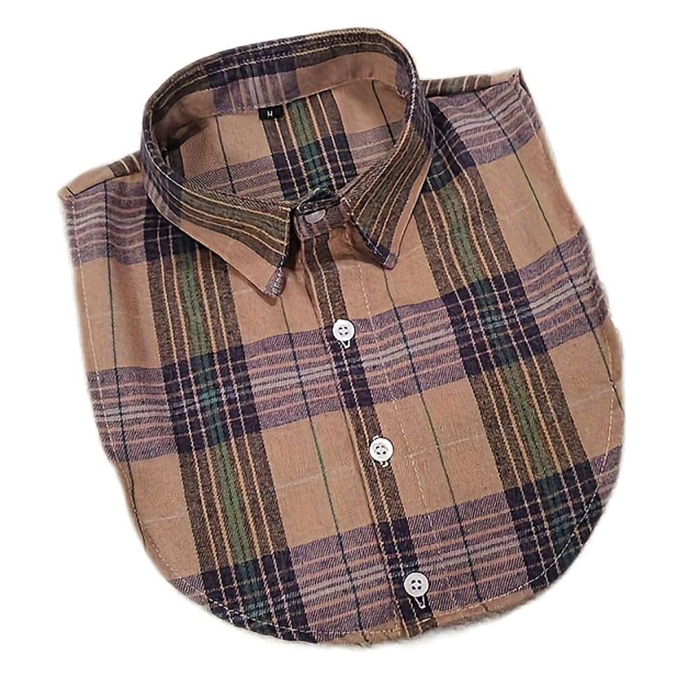 YEKEYI Women's Plaid Dickey Fake Collar - Detachable Half Shirt Blouse Collar for Ladies | Perfect for Layering with Sweaters & Dresses