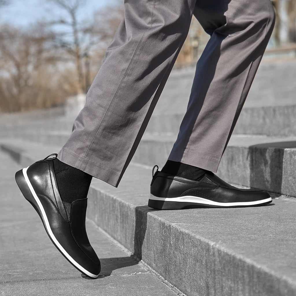 Slip On Sneakers for Men & Women - Comfortable Onyx Black Casual Shoes for Walking, Running & Daily Wear