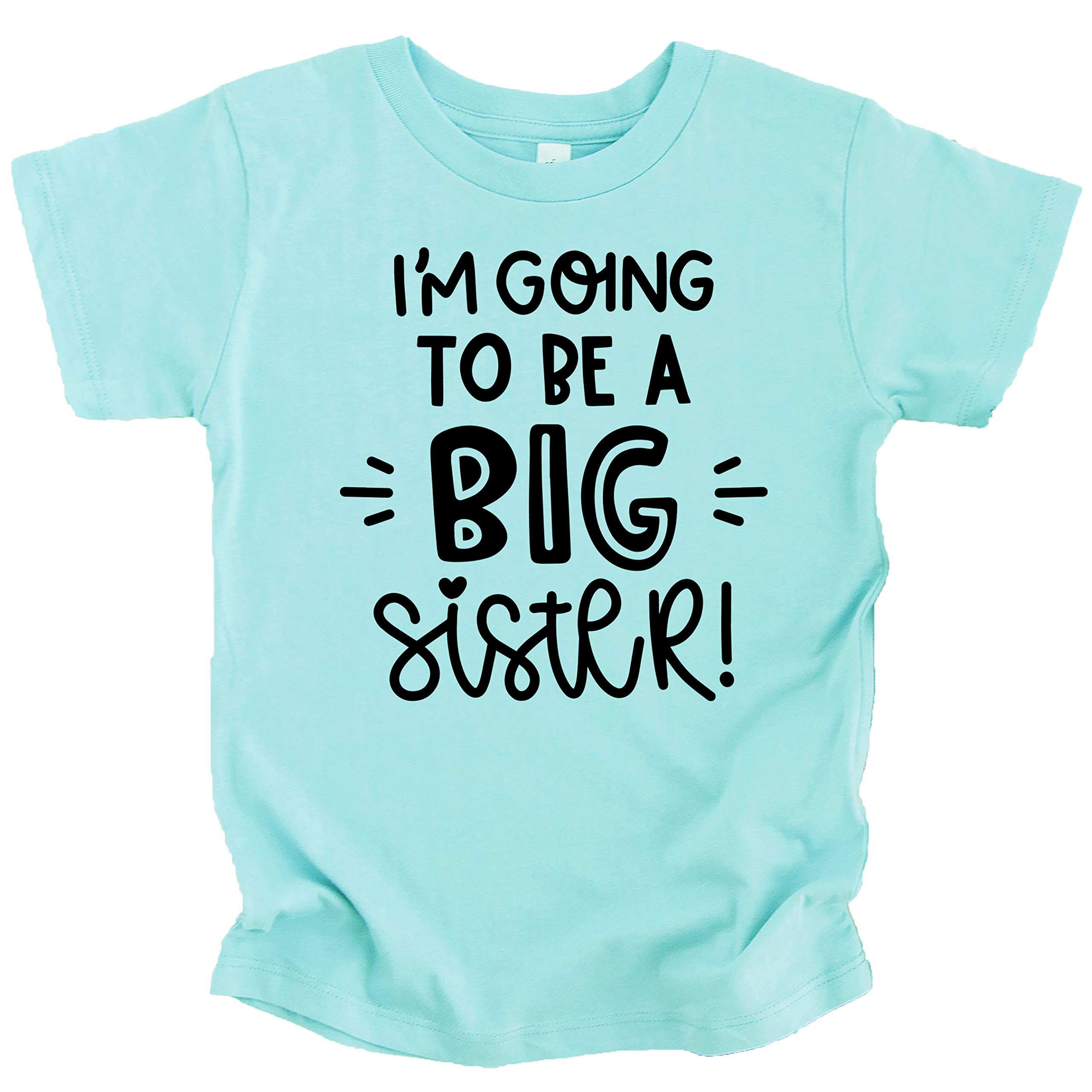 Olive Loves Apple Big Sister Announcement T-Shirt - 'I'm Going to Be A Big Sister' New Sibling Pregnancy Reveal Shirt & Raglan for Toddlers & Kids - Perfect for Gender Reveal Parties & Newborn Photo Shoots