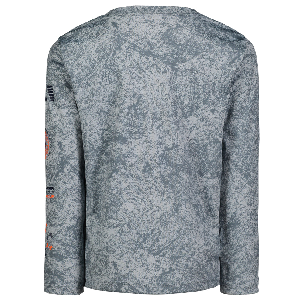 Under Armour Boys' Printed Long Sleeve Shirt - Moisture Wicking Toddler T-Shirt for Active Play & Outdoor Adventures