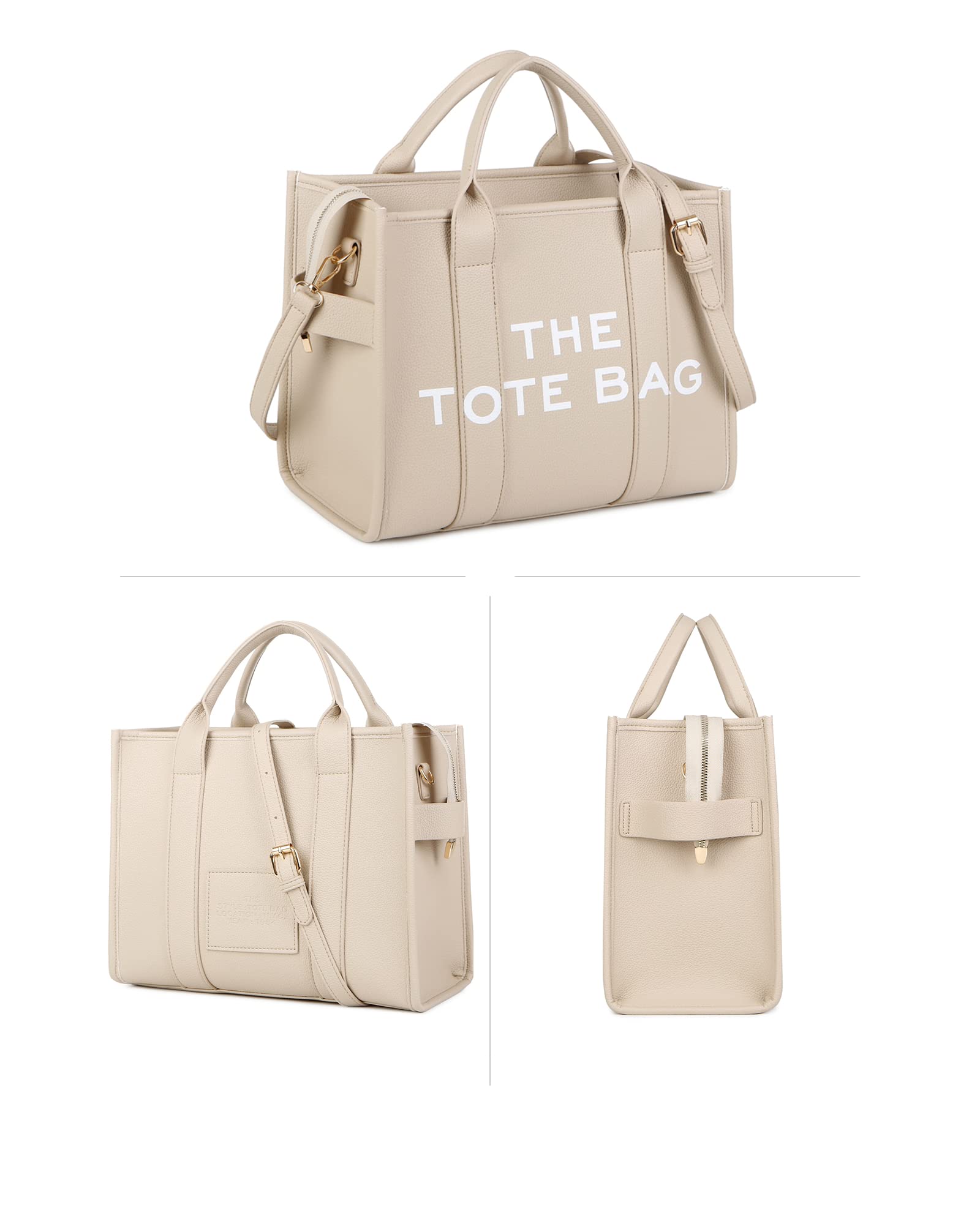 Leather Tote Bag for Women - Work & Travel Shoulder Bag