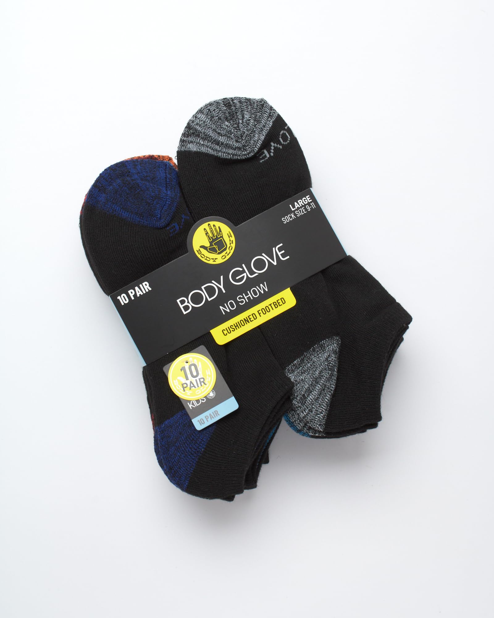 Body Glove Boys Ankle Socks 10-Pack - Moisture-Wicking Athletic Socks with Comfort Cushion for Kids (Sizes S-L) - Perfect for Sports, School & Everyday Wear