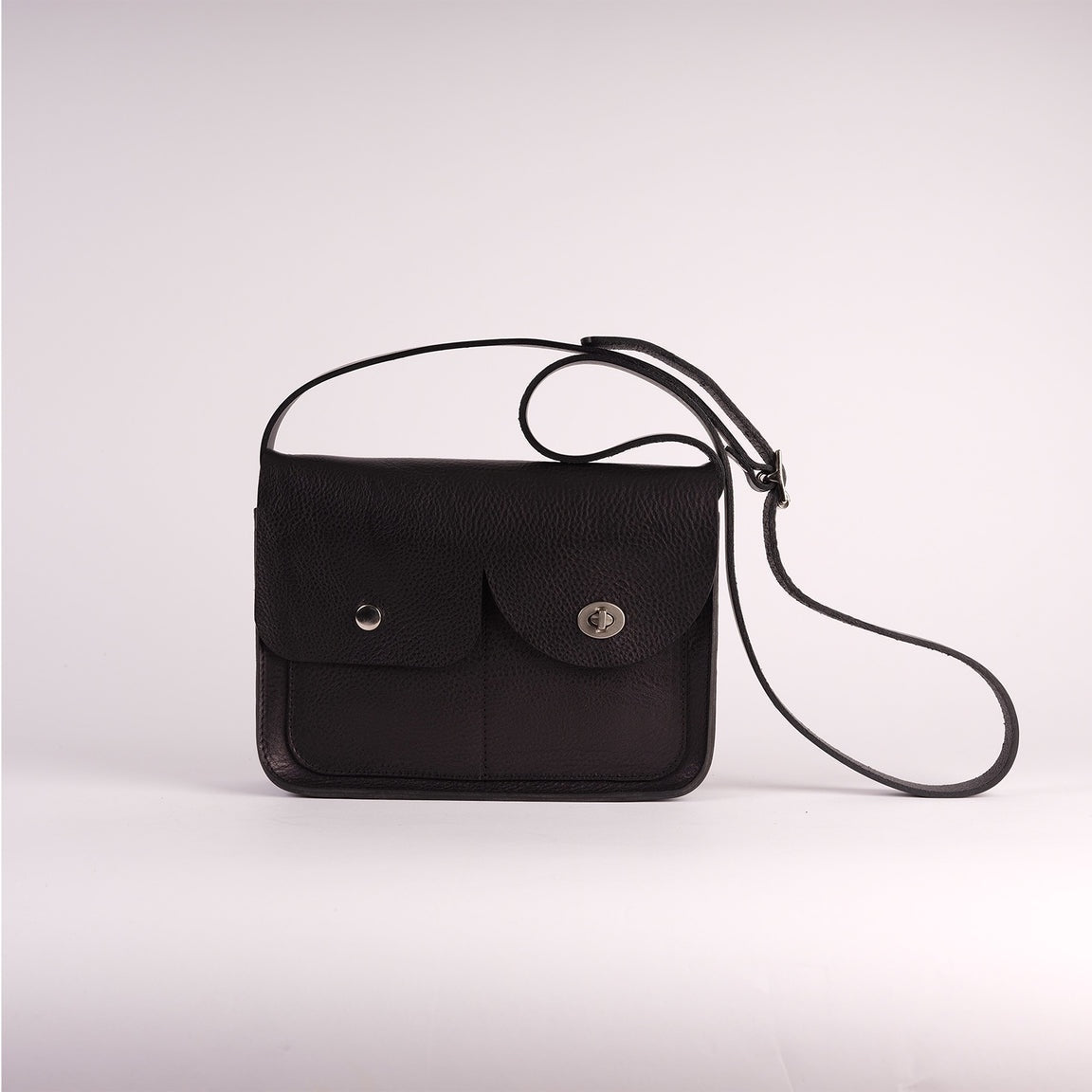 Kate Sheridan Black Pop And Lock Bag - Stylish Secure Handbag for Women | Perfect for Work, Travel & Everyday Use