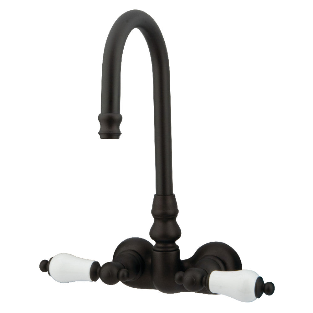 Kingston Brass CC75T2 Vintage 3-3/8 Inch Wall Mount Tub Faucet - Classic Bathroom Fixture for Traditional & Farmhouse Style Bathrooms