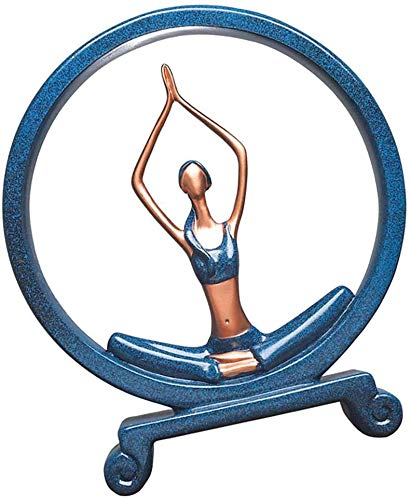Resin Yoga Girl Figurines - Elegant Women Statues for Home & Office Desk Decor, Meditation Sculpture - Perfect for Yoga Studios, Spa Decor & Mindful Workspaces (Style 3)