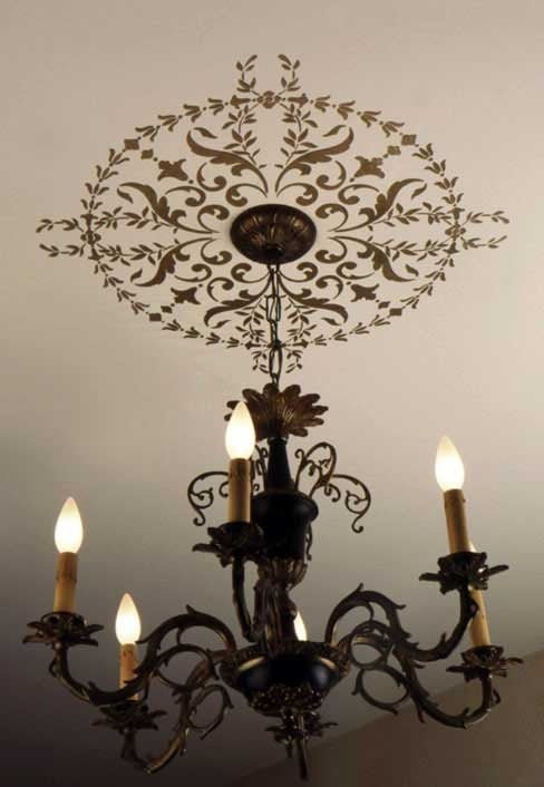 19th Century Style Ceiling Medallion Stencil for DIY Home Decor - Perfect for Victorian Restoration & Vintage Interior Design Projects