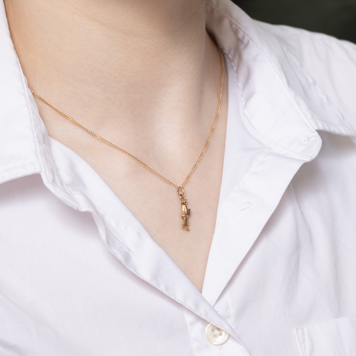 9K Yellow Gold Walking Person Charm Pendant - Elegant Jewelry for Necklaces & Bracelets - Perfect for Gifts, Daily Wear & Special Occasions