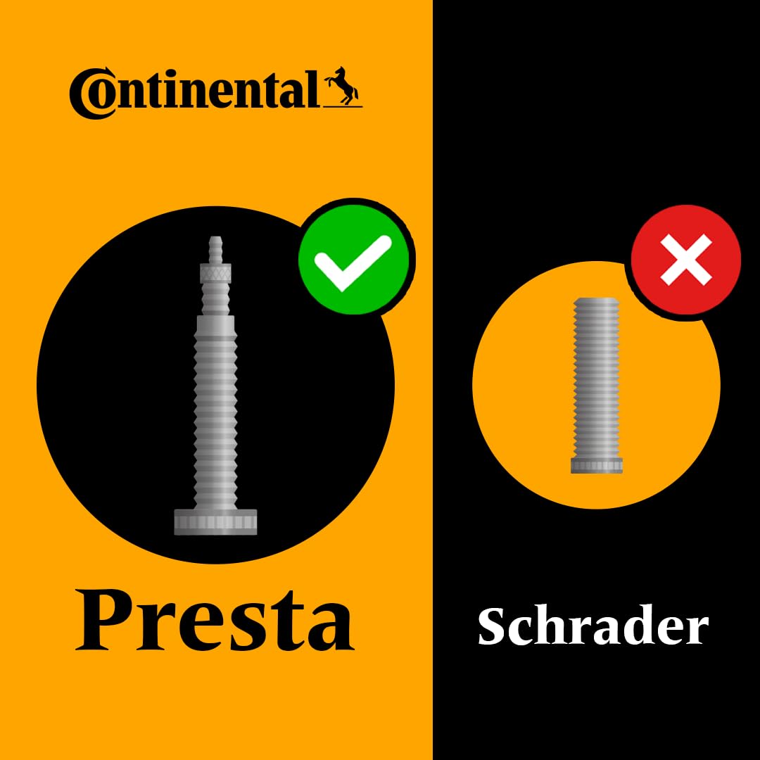 Continental Race 28 700x20-25 SV60 Presta Valve 60mm Bike Inner Tubes - 5-Pack Value Bundle for Road Bikes | High-Performance Bicycle Tubes for Racing, Commuting & Training | Compatible with 700c Wheels