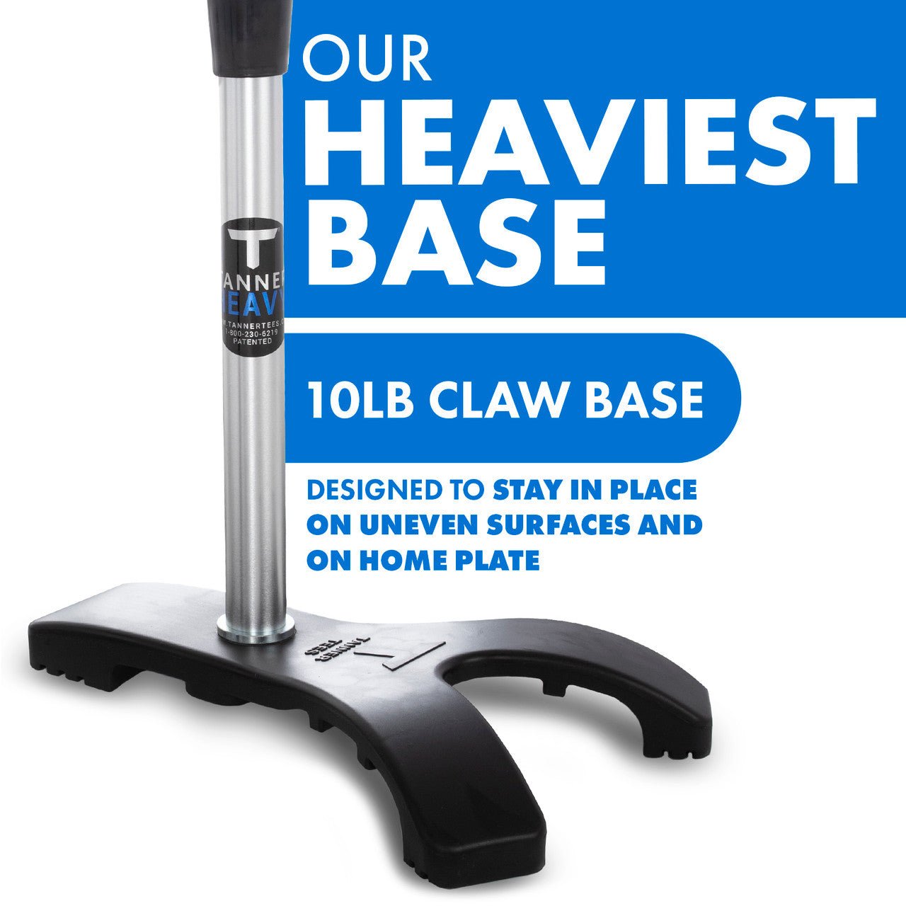 Premium Tanner Heavy Batting Tee with Adjustable Height & Durable Batting Net Bundle - Perfect for Baseball & Softball Training at Home or Field Practice