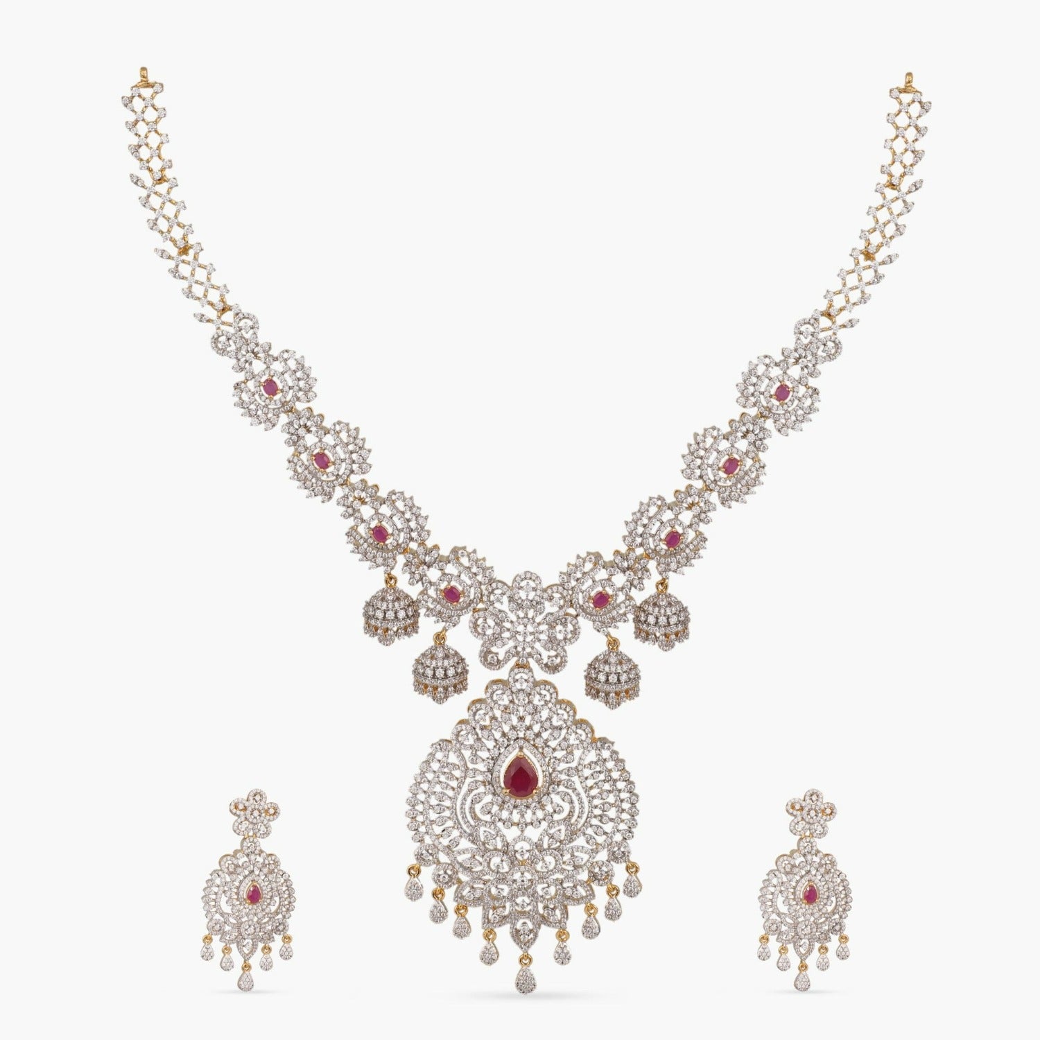 Ananya Nakshatra CZ Necklace Set for Women - Cubic Zirconia Jewelry Gift for Birthday, Anniversary & Valentine's Day - Elegant Party & Wedding Accessories