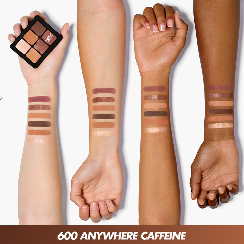 600 Anywhere Caffeine Artist To Go Eyeshadow Palette - Portable Makeup Kit for Travel, Professional & Everyday Use