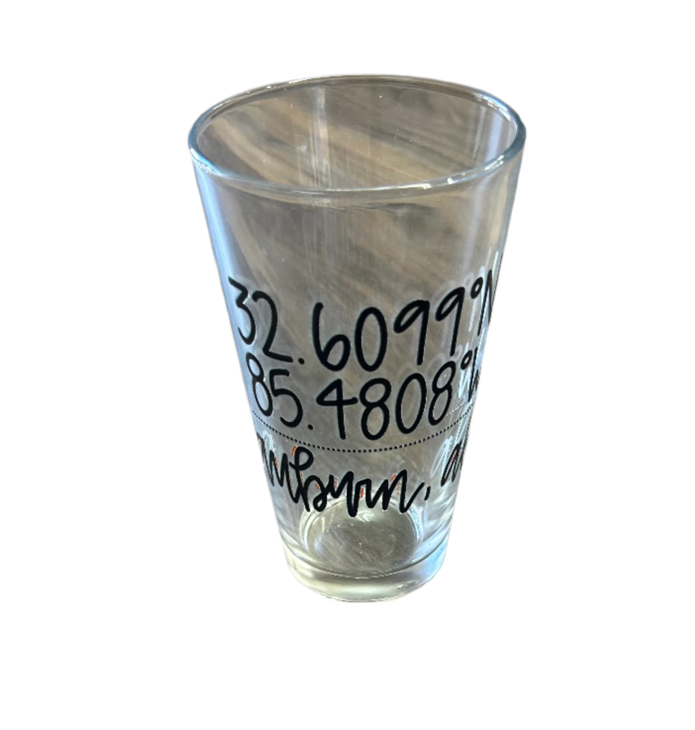 Custom Coordinate Pint Glass - Personalized Engraved Beer Glass with Latitude & Longitude - Perfect for Gifts, Bars, and Home Brewing Enthusiasts