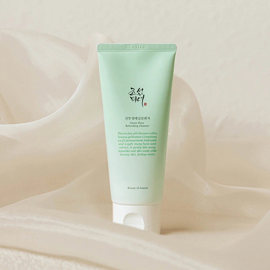 Beauty of Joseon Green Plum Refreshing Cleanser 100ml - Gentle Korean Face Wash for Oily & Acne-Prone Skin - Perfect for Morning & Night Skincare Routine