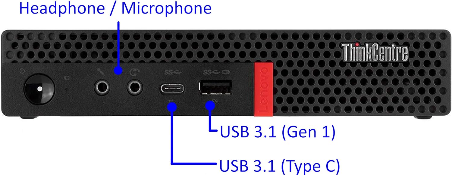 Lenovo ThinkCentre M720q Tiny Desktop PC - Intel Core i5-8500T 6-Core Processor (Up to 3.5GHz), 16GB RAM, 256GB SSD, Windows 11 Pro | Compact Business Computer for Home Office, Small Workspace & Productivity Tasks