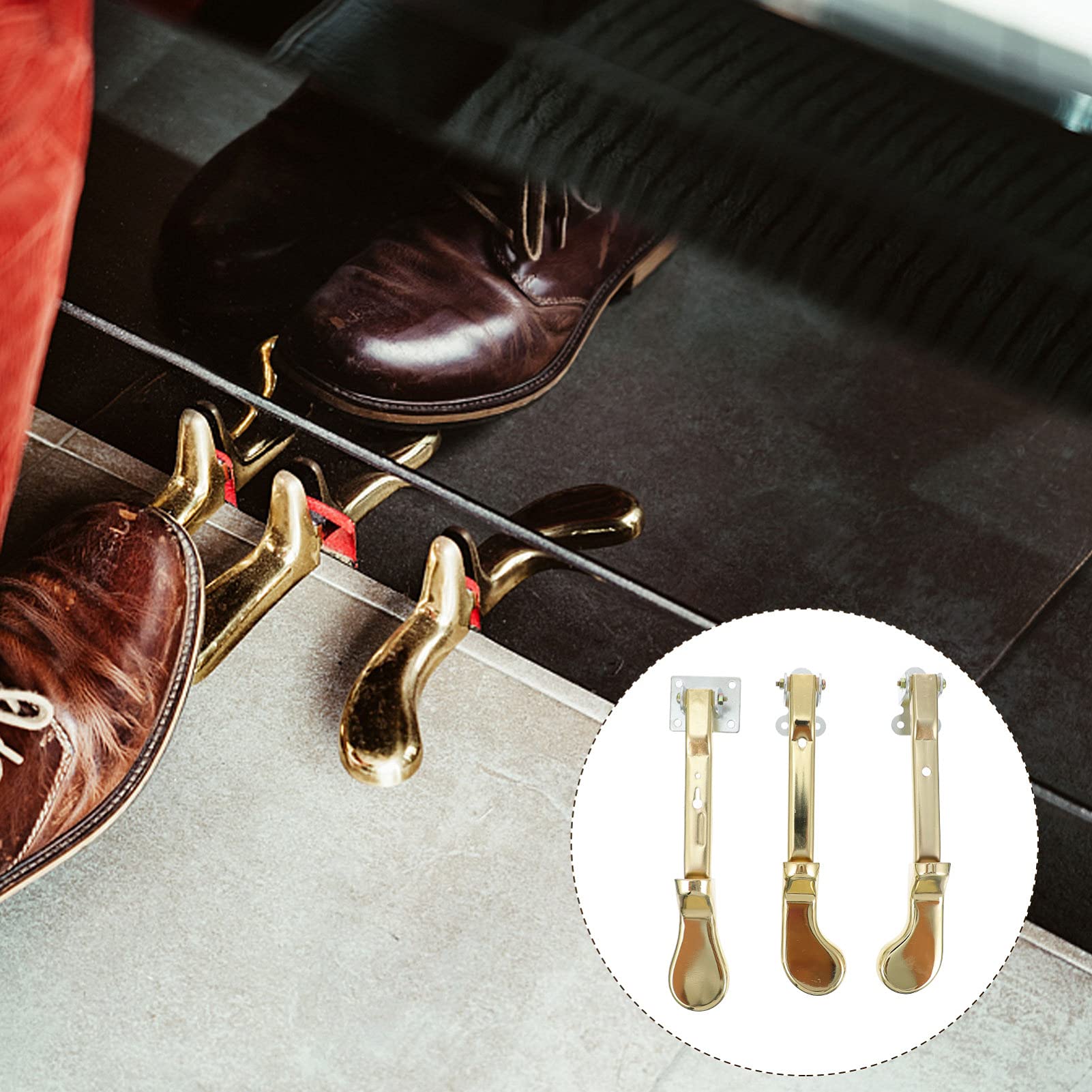MILISTEN 3-Piece Gold Piano Pedal Cover - Metal Keyboard Protector for Digital Pianos at Home