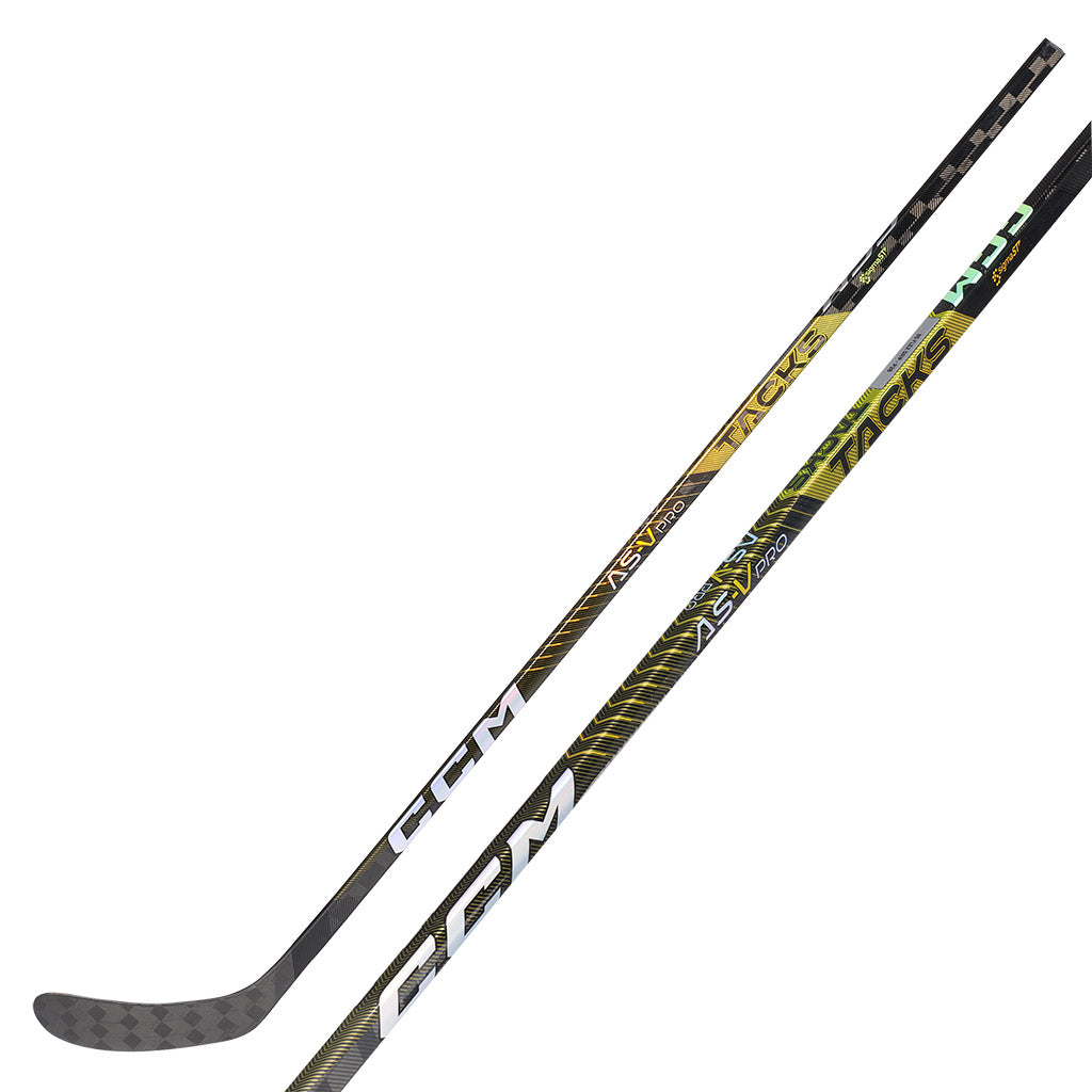 CCM Tacks AS V Pro Intermediate Ice Hockey Stick - Lightweight Carbon Fiber for Speed & Control - Perfect for Youth & Adult Hockey Players