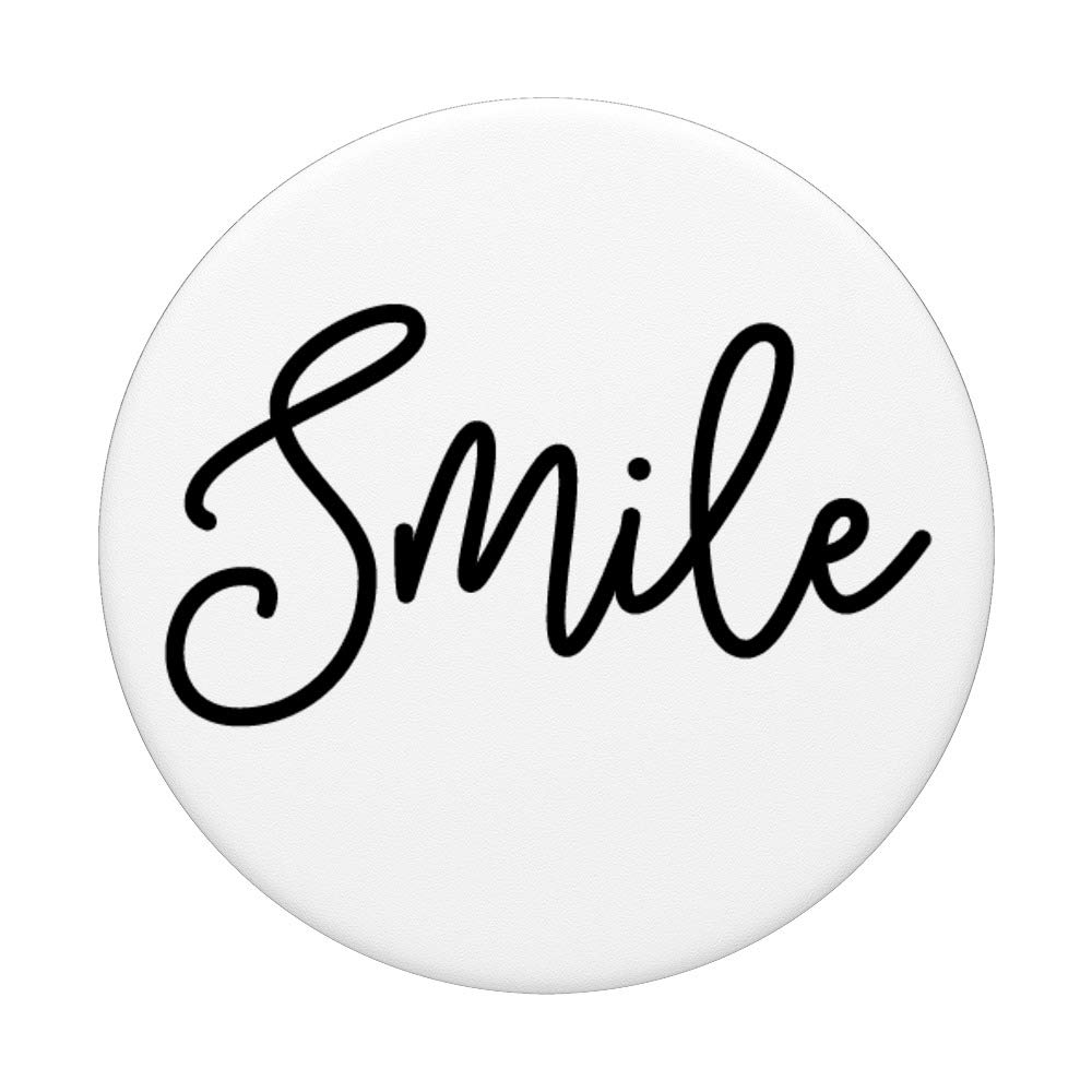 Motivational Quote PopSockets PopGrip - Swappable Phone & Tablet Grip with 'Smile' Design | Perfect for Daily Use, Work, and Travel Accessories