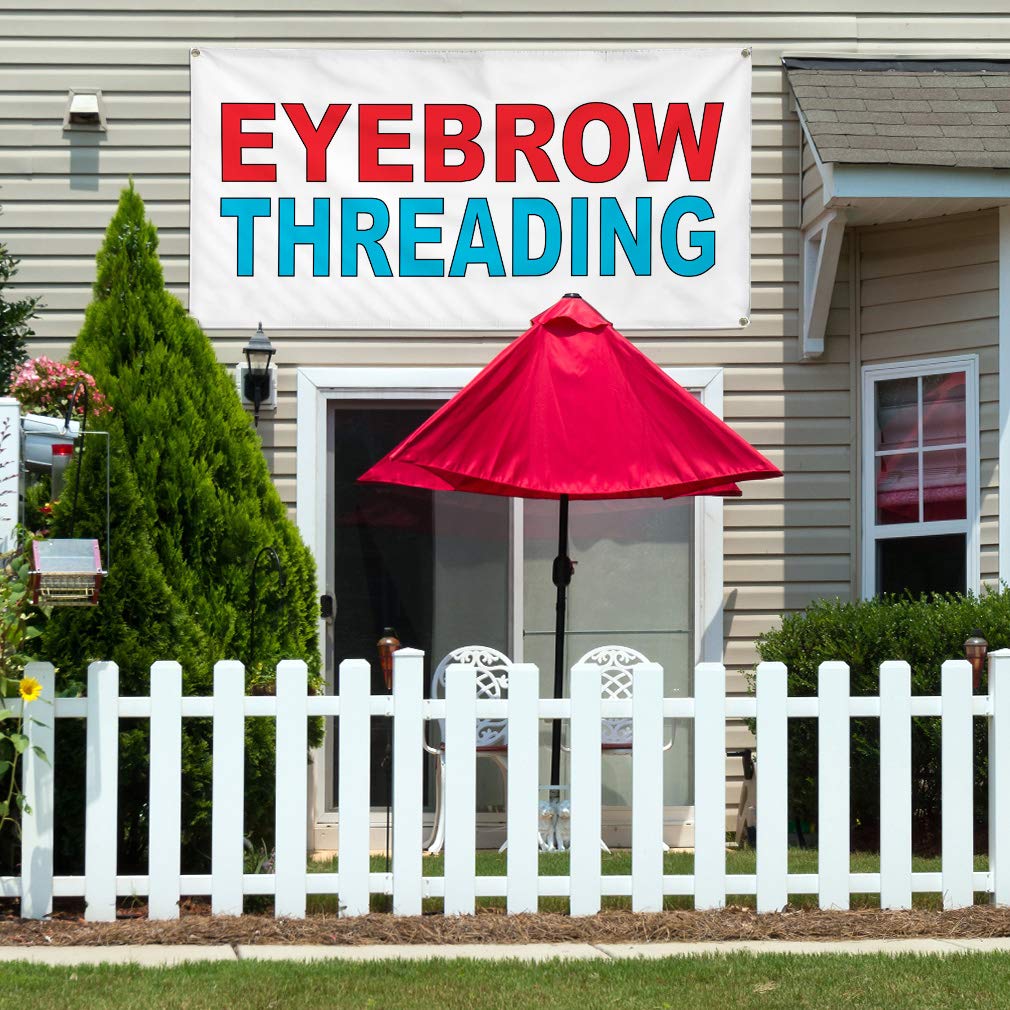 Custom Vinyl Banners 48x96 Inches - Weatherproof Outdoor Yard Signs with 8 Grommets for Eyebrow Threading, Healthcare, Industrial & Business Use | Red & Blue Options in Multiple Sizes - Perfect for Events, Advertising & Storefront Displays