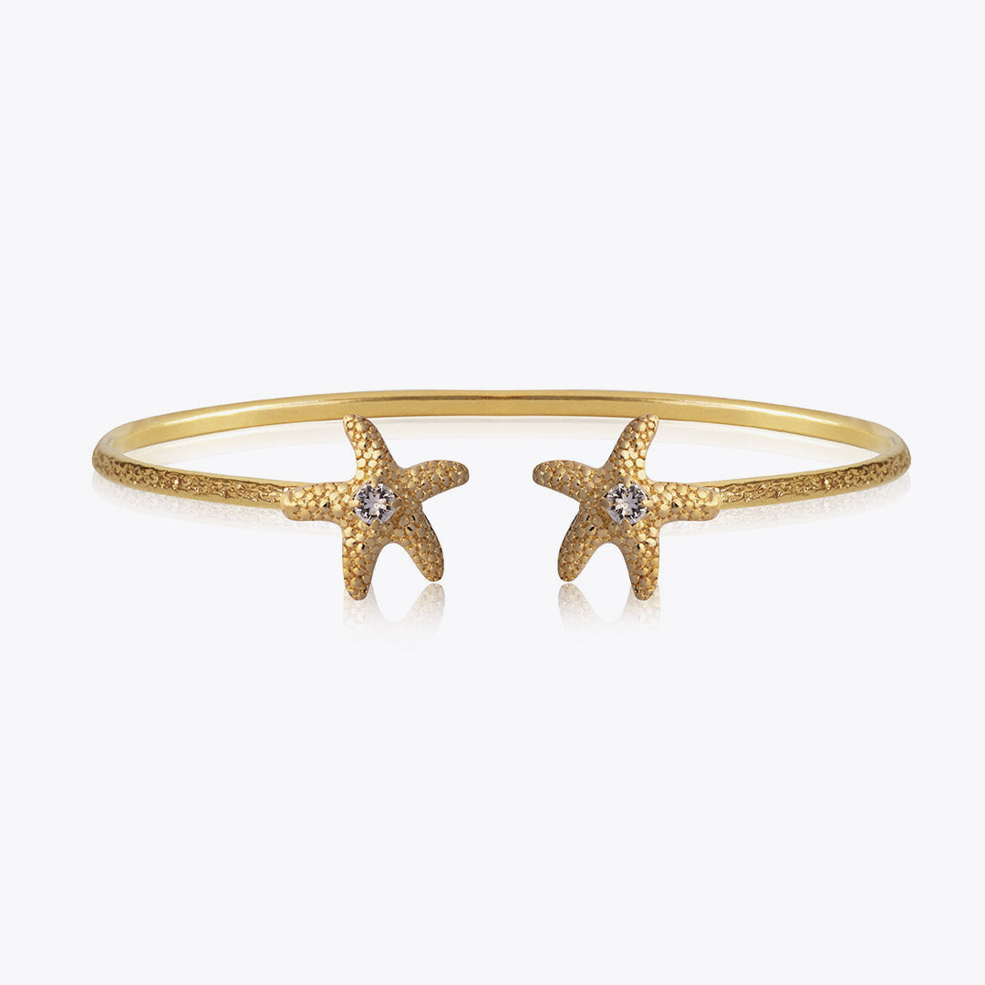 Mini Sea Star Bracelet with Crystal Charm - Elegant Beach Jewelry for Women - Perfect for Summer Vacations, Beach Weddings & Boho Fashion
