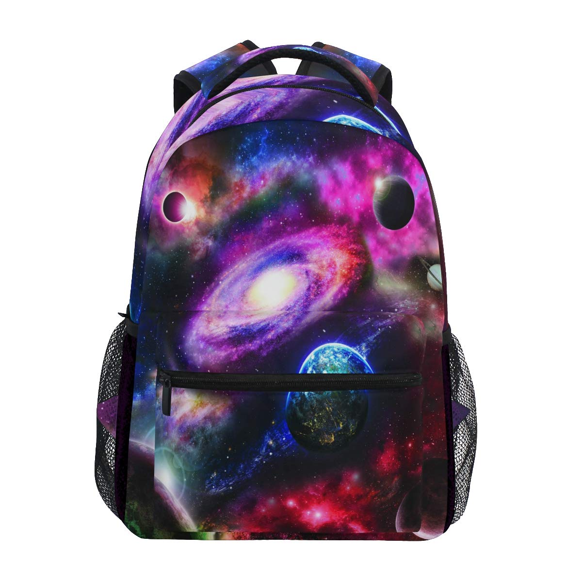 ALAZA Earth Moon Space Solar System Planet Backpack - Lightweight Daypack for College, School & Travel - Durable Shoulder Bag for Students & Astronomers - Perfect for Hiking, Camping & Space-Themed Events