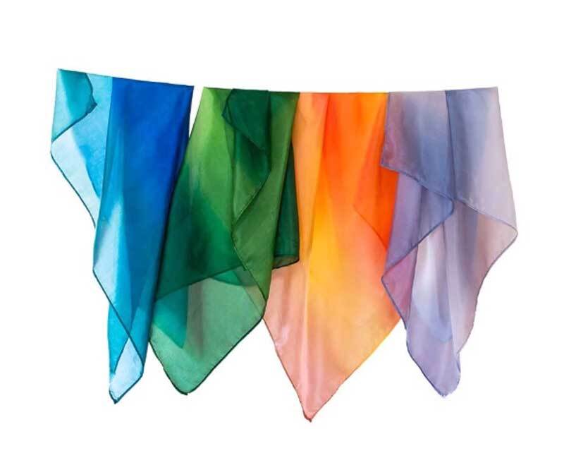 Earth Play Silks - Premium Rainbow Play Scarves for Kids | Sarah's Silk | Perfect for Dress-Up, Dancing & Imaginative Play