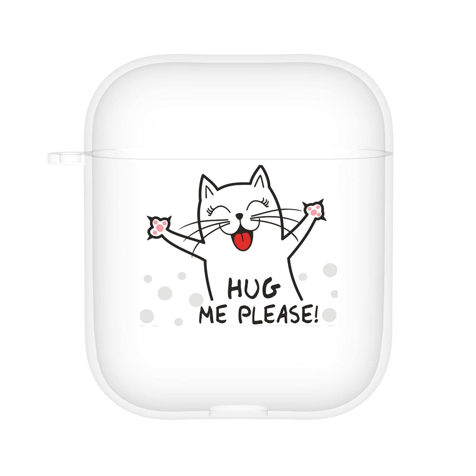 Soft Silicone AirPods Case for Cat Lovers - Wireless Charging Compatible with AirPods 1 & 2 - Perfect for Daily Use & Gifts